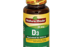 Nature Made Vitamin D3 1000 IU (25 Mcg), Softgel - 100ct