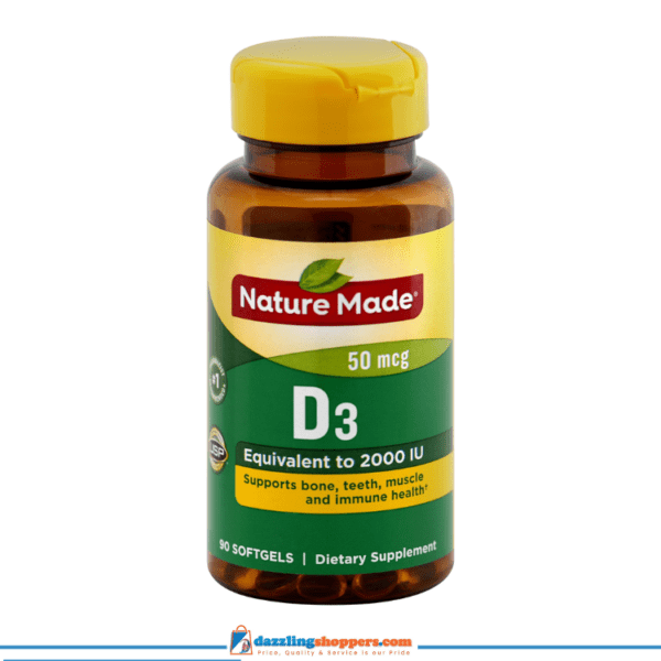 Nature Made Vitamin D3 2000 IU (50 Mcg) Softgels -90 Ct