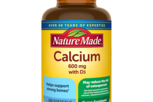 Nature Made Calcium 600mg Softgels with Vitamin D3 for Bone Support - 100ct