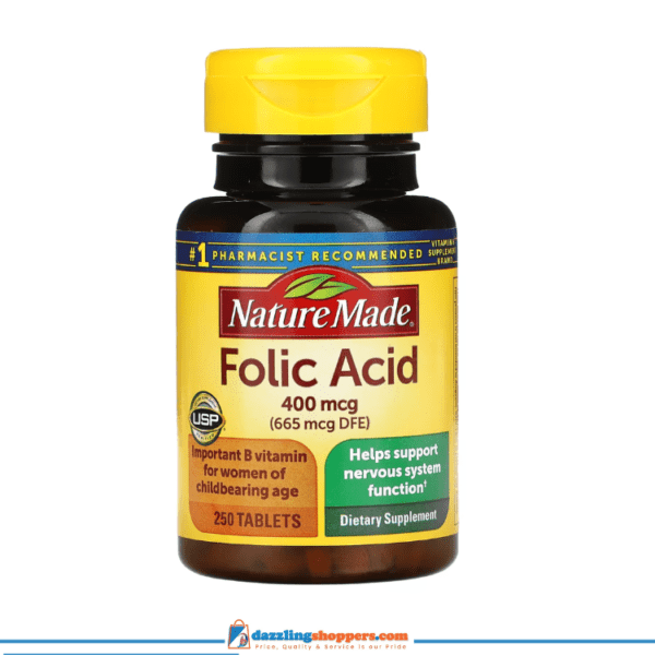 Nature Made, Folic Acid, 400 mcg, 250 Tablets