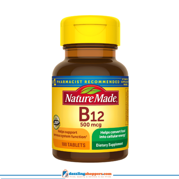 Nature Made Vitamin B-12 | 500 Mcg | 100 Tabs