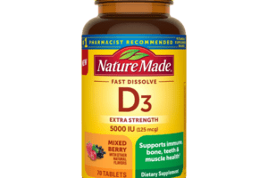 Nature Made Vitamin D3 5000 IU (125 mcg) Fast Dissolve Tablets -70ct