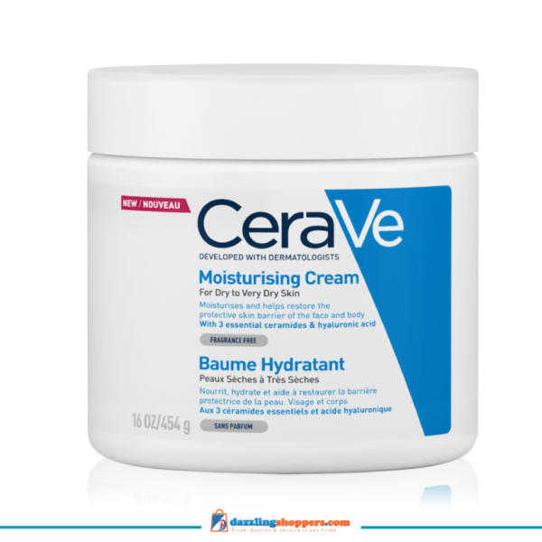 CeraVe Moisturising Cream For Dry To Very Dry Skin Pump 454g Made In Uk