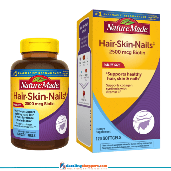 Nature Made Hair - Skin & Nails with 2500 mcg of Biotin Softgels - 120ct