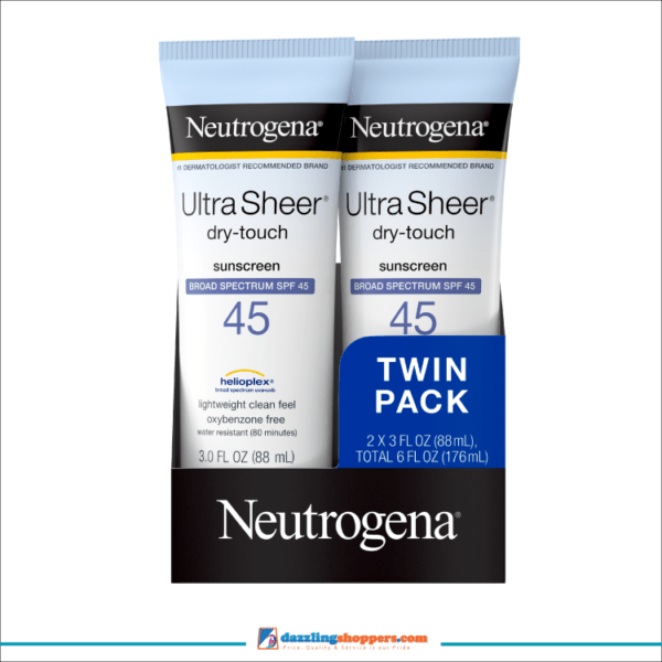 Neutrogena Ultra Sheer Dry-Touch Water Resistant Sunscreen SPF 45, 3 OZ, Pack of 2 | CVS