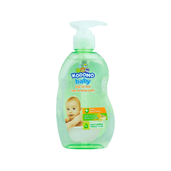 Kodomo Top to Toe Anti Bacterial Hair & Body Bath with Aloe Vera & Wheat Germ Oil
