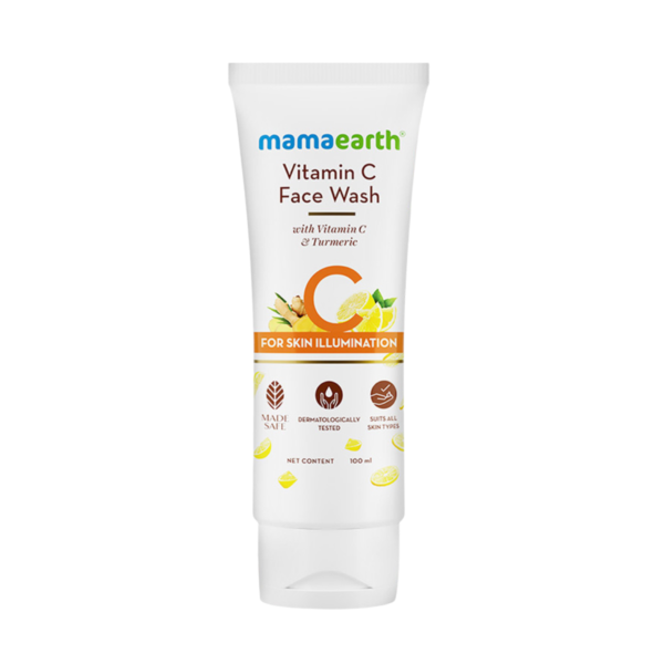 Mamaearth vitamin C face wash with vitamin C and turmeric for skin illumination (100ml)