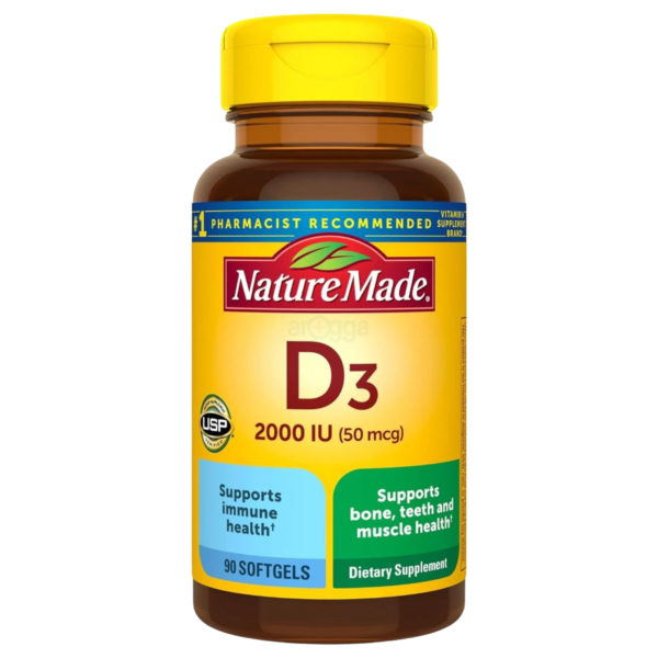 Nature Made Vitamin D3 2000 IU (50 mcg) 90 Softgels: