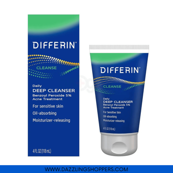 Differin Daily Deep Acne Treatment Cleanser with 5% Benzoyl Peroxide