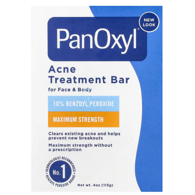 Panoxyl 10% Benzoyl Peroxide Acne Face Cleansing Bar 113g