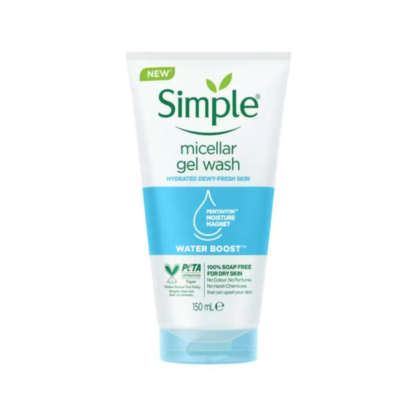 Simple Water Boost Micellar Facial Gel Wash – 150ml