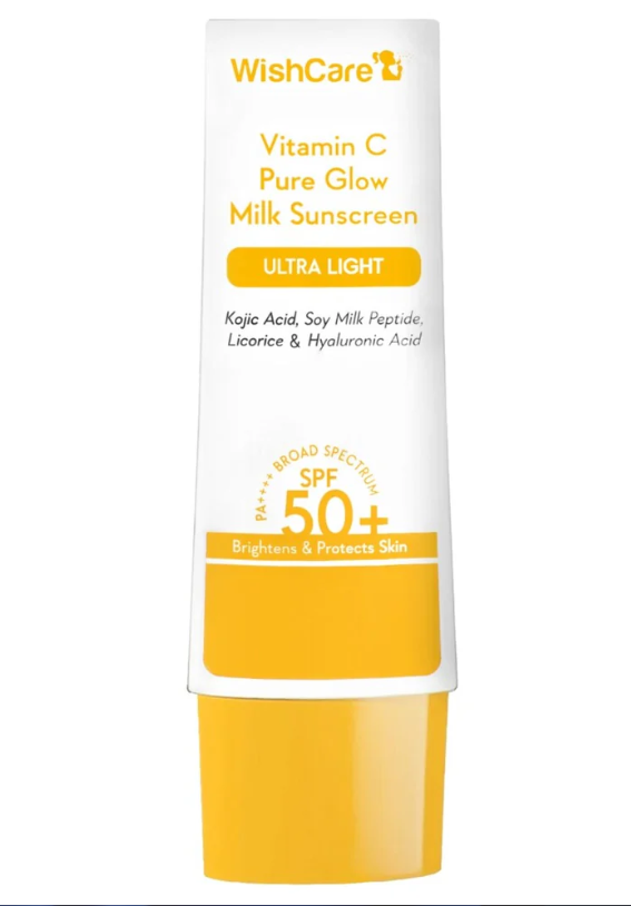 WishCare Vitamin C Pure Glow Milk Sunscreen SPF 50 PA++++