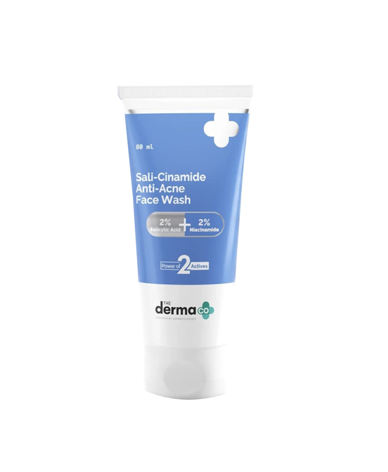 The Derma Co Sali-Cinamide Anti-Acne Face Wash With 2% Salicylic Acid & 2% Niacinamide 80ml