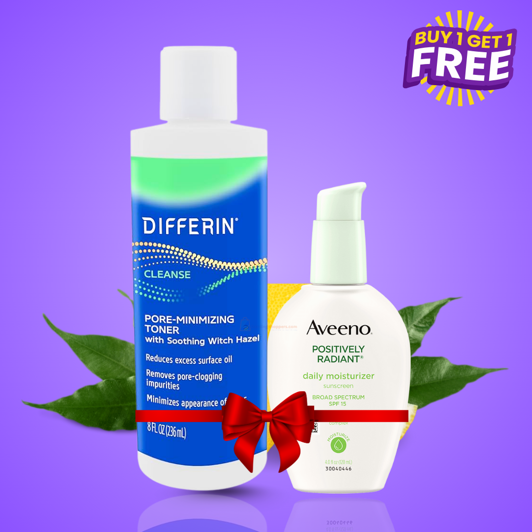 Differin Pore Minimizing Toner + Aveeno Ultra-Calming Face Moisturizer SPF 15