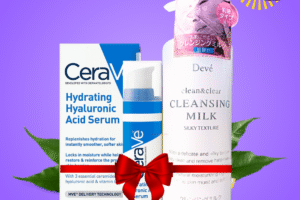 CeraVe Hydrating Hyaluronic Acid Serum + Deve Clean & Clear Cleansing Milk