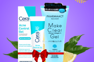 CeraVe Acne Control Gel 40ml + Kumano Cosmetics Pharmaact Make Clear Gel Face Wash